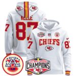 Men’s Kansas City Chiefs 2024 AFC West Division Champions Pullover Hoodie – All Stitched