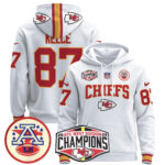 Men’s Kansas City Chiefs 2024 AFC West Division Champions Pullover Hoodie – All Stitched