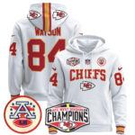 Men’s Kansas City Chiefs 2024 AFC West Division Champions Pullover Hoodie – All Stitched