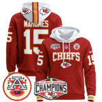Men’s Kansas City Chiefs 2024 AFC West Division Champions Pullover Hoodie – All Stitched