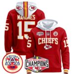 Men’s Kansas City Chiefs 2024 AFC West Division Champions Pullover Hoodie – All Stitched