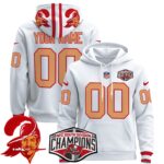 Tampa Bay Buccaneers Throwback 2024 NFC South Division Champions Patch Custom Pullover Hoodie – All Stitched