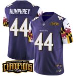 Men’s Ravens Maryland Flag Back To Back AFC North Champions Patch Vapor Limited Jersey – All Stitched