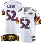 Men’s Ravens Maryland Flag Back To Back AFC North Champions Patch Vapor Limited Jersey – All Stitched