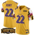 Men’s Ravens Maryland Flag Back To Back AFC North Champions Patch Vapor Limited Jersey – All Stitched