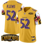 Men’s Ravens Maryland Flag Back To Back AFC North Champions Patch Vapor Limited Jersey – All Stitched