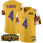Men’s Ravens Maryland Flag Back To Back AFC North Champions Patch Vapor Limited Jersey – All Stitched