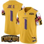 Men’s Ravens Maryland Flag Back To Back AFC North Champions Patch Vapor Limited Jersey – All Stitched